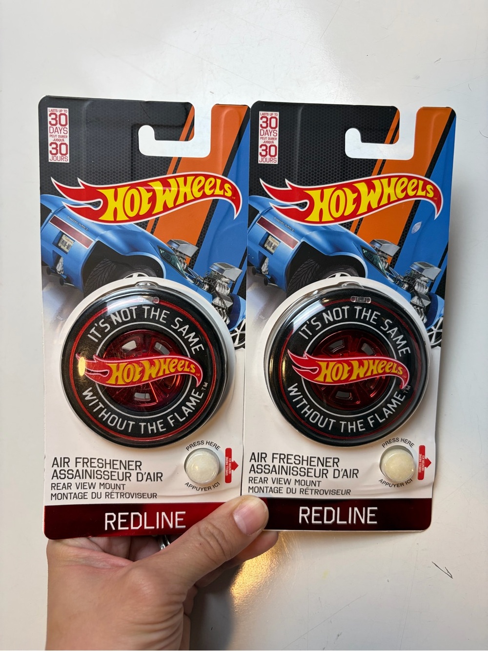 Hot Wheels Redline Air Freshener Rear View Mount 2 pack